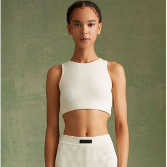 Fear of God ESSENTIALS Off-White Patch Tank Top XL - Picture 1 of 6